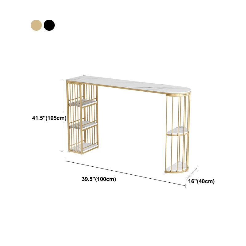 Tavolo da bistrò con piano pietra bianca lucida con tavolo da bar specializzato stile glamour Clearhalo