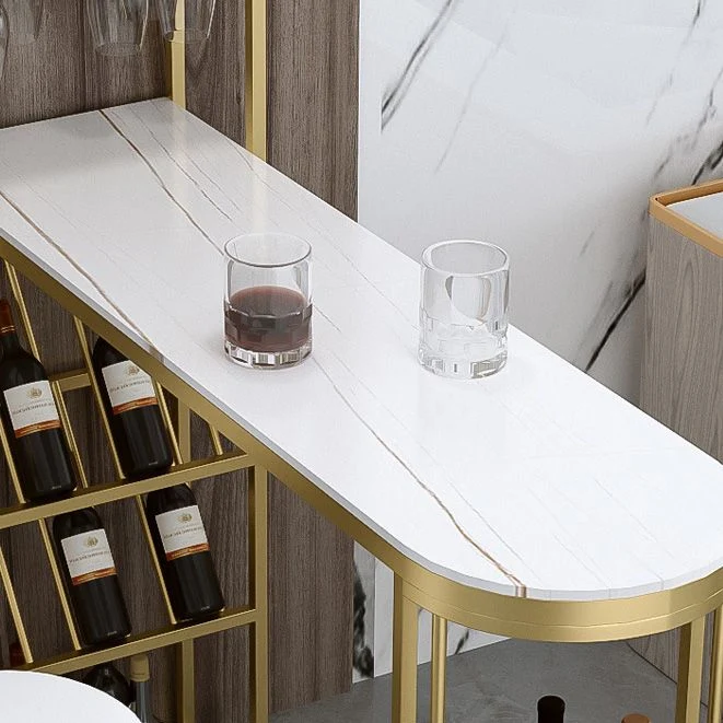Tavolo da bistrò marmo bianco glamour con tavolo speciale con doppio piedistallo - 42" H Clearhalo