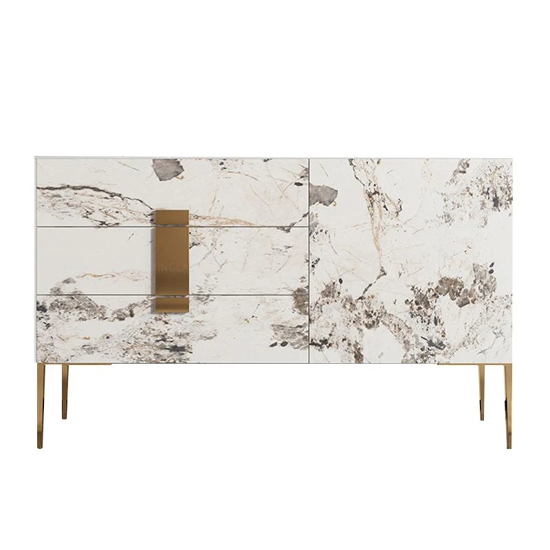 Tavolo Buffet Glam Tavolo Credenza Pietra con Cassetti per Cucina Clearhalo