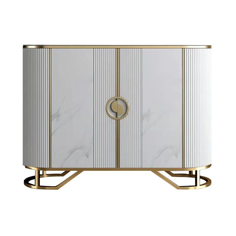 Tavolo Buffet Glam Tavolo Credenza Pietra con Ante per Sala da Pranzo Clearhalo