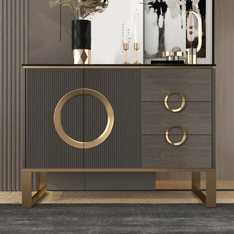 Tavolo Buffet Glam Tavolo Credenza Pietra con Cassetti per Sala da Pranzo Clearhalo