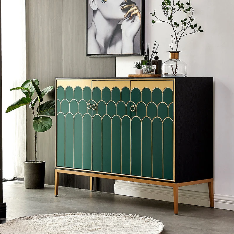 Tavolo da buffet legno ingegnerizzato stile Glam, credenza larga 15,7 pollici Clearhalo