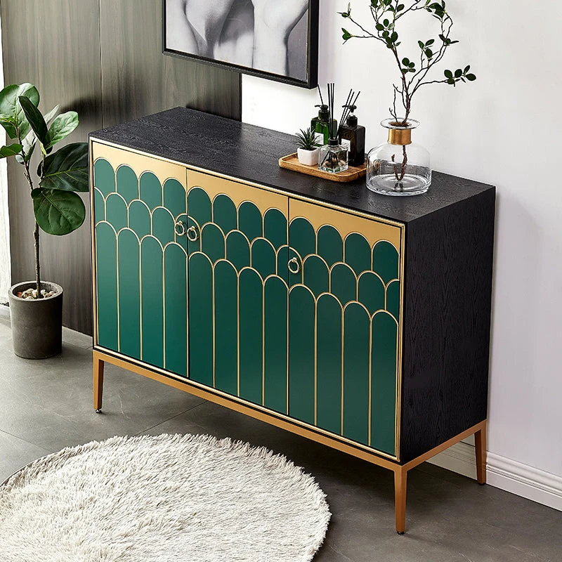 Tavolo da buffet legno ingegnerizzato stile Glam, credenza larga 15,7 pollici Clearhalo