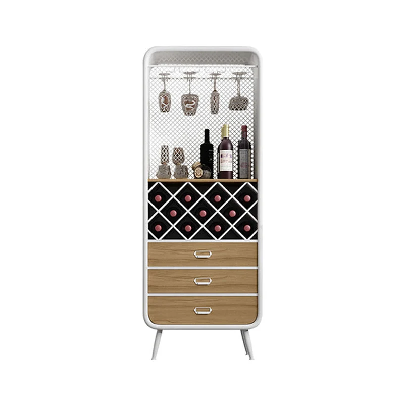 Tavolo da buffet moderno con contenitore aperto legno 3 cassetti con portabottiglie per soggiorno Clearhalo