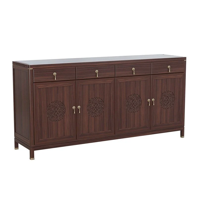 Tavolo da buffet moderno Supporto da buffet legno massello con ante per sala da pranzo Clearhalo