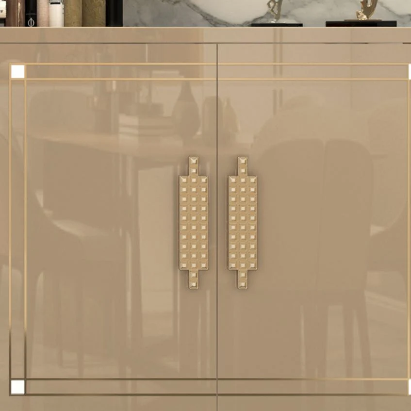 Tavolo da buffet moderno Tavolo credenza legno ingegnerizzato con ante per soggiorno Clearhalo
