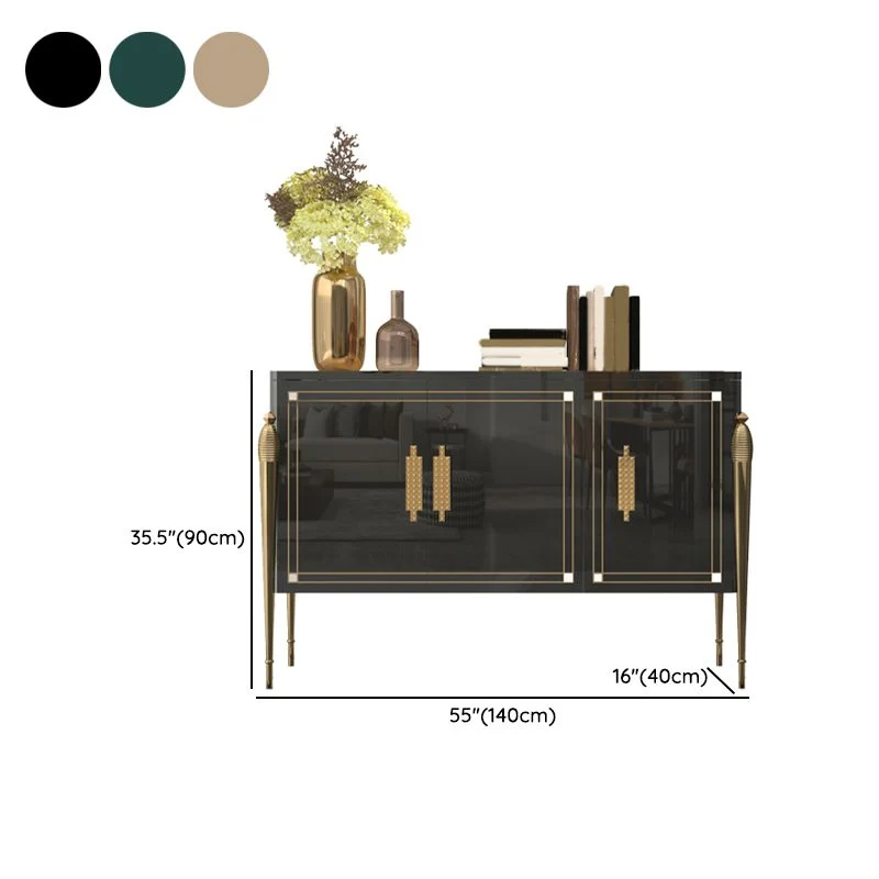 Tavolo da buffet moderno Tavolo credenza legno ingegnerizzato con ante per soggiorno Clearhalo