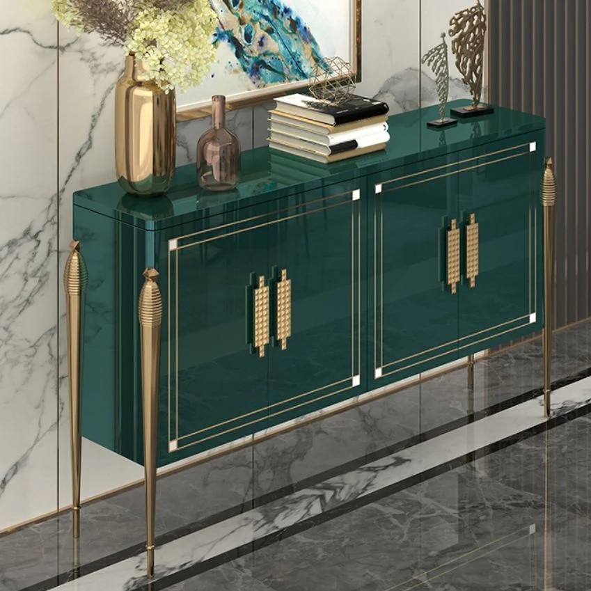 Tavolo da buffet moderno Tavolo credenza legno ingegnerizzato con ante per soggiorno Clearhalo