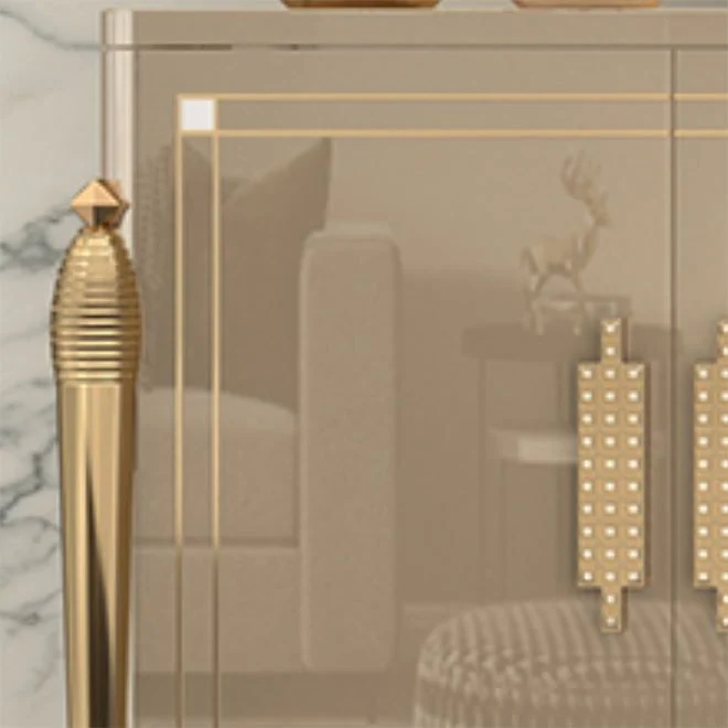 Tavolo da buffet moderno Tavolo credenza legno ingegnerizzato con ante per soggiorno Clearhalo