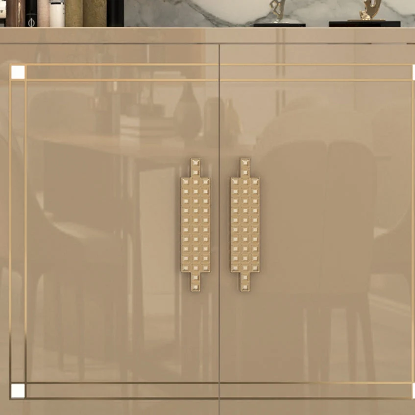 Tavolo da buffet moderno Tavolo credenza legno ingegnerizzato con ante per soggiorno Clearhalo