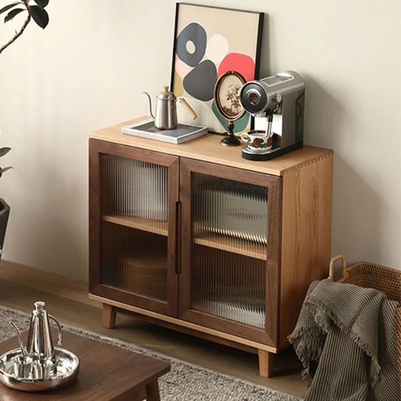 Tavolo da buffet moderno Tavolo credenza legno massello con ante per soggiorno Clearhalo