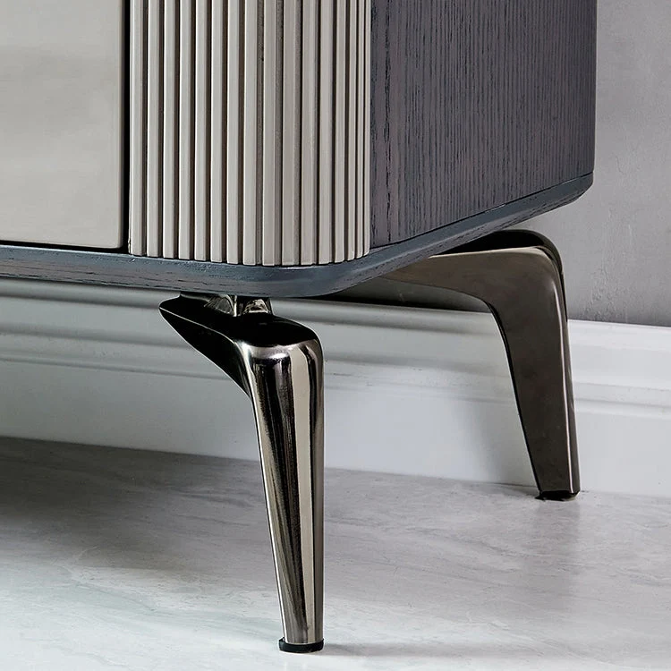 Tavolo da Buffet Moderno Tavolo Credenza Pietra con Ante per Cucina Clearhalo