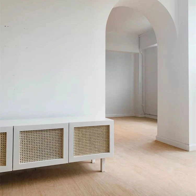 Tavolo da buffet rattan 4 ante Tavolo da cucina legno di altezza 20 pollici per sala da pranzo Clearhalo
