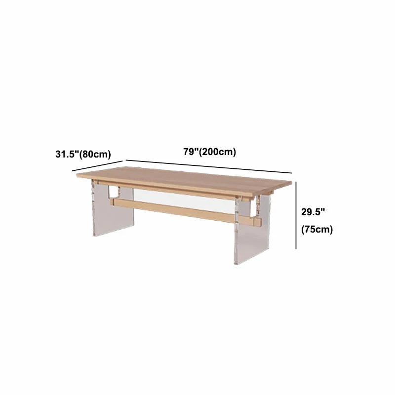 Tavolo con base su trespolo legno massello Mobili moderni colore naturale per ristorante Clearhalo