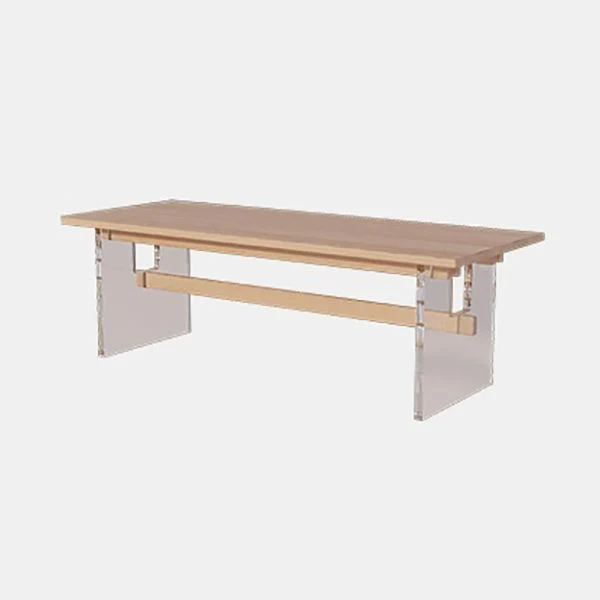 Tavolo con base su trespolo legno massello Mobili moderni colore naturale per ristorante Clearhalo