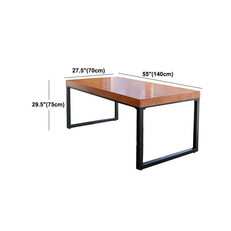 Tavolo con piano legno massello Tavolo rettangolare legno di pino con base slitta Clearhalo