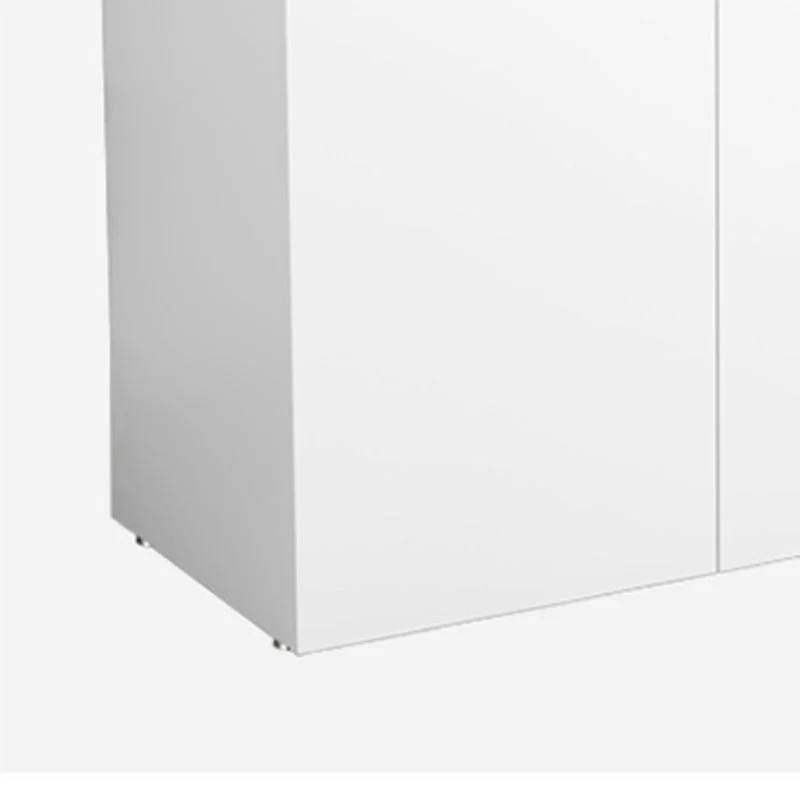 Tavolo credenza moderno pietra/legno, armadietti bianchi inclusi Clearhalo