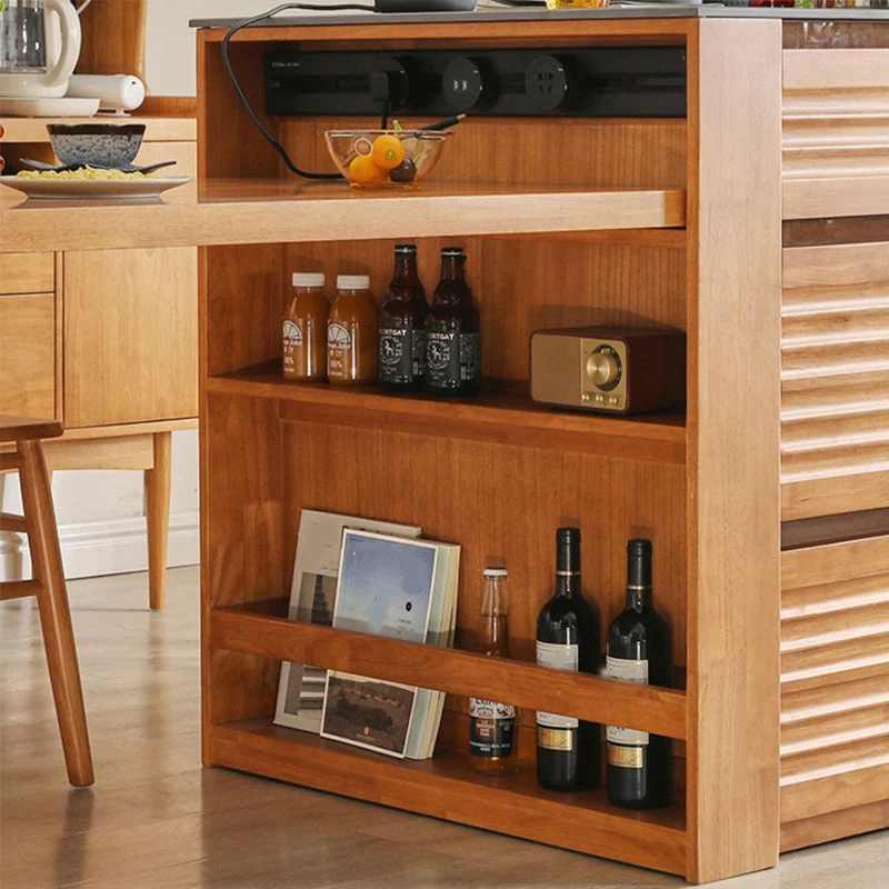 Tavolo da cucina fisso con isola da cucina con piano granito e 6 cassetti Clearhalo