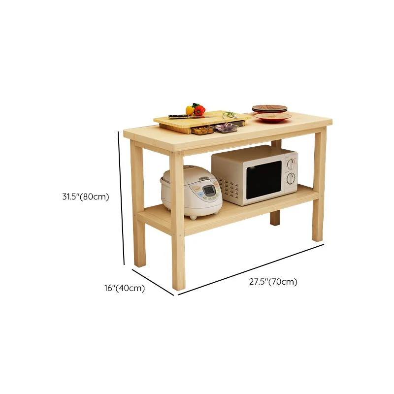 Tavolo da cucina moderno con isola legno di pino con finitura naturale per la casa Clearhalo