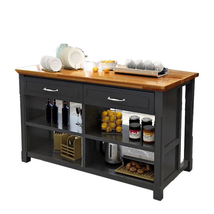 Tavolo da cucina moderno con isola, tavolo da pranzo legno, tavolo di preparazione fisso Clearhalo