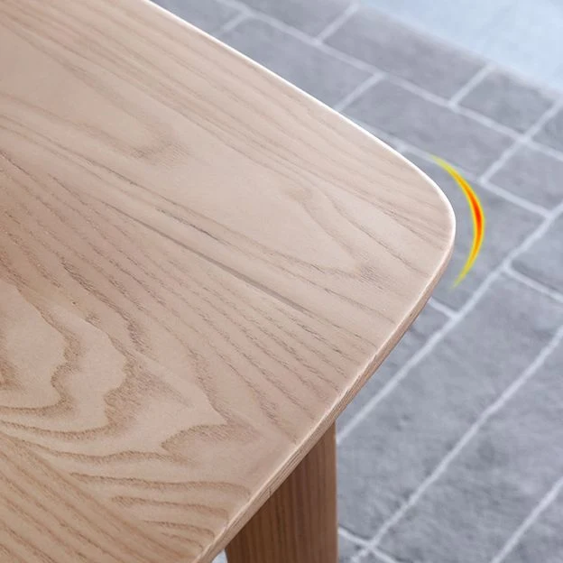 Tavolo da cucina moderno legno di frassino per ristorante Tavolo da pranzo rettangolare con 4 gambe Clearhalo