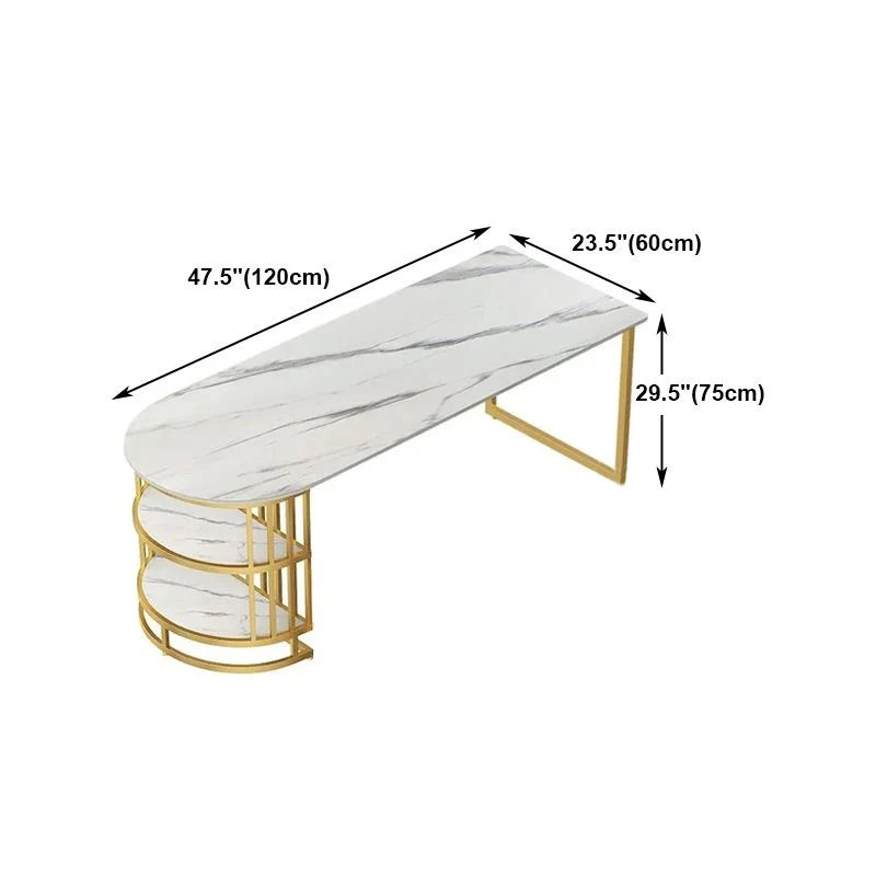 Tavolo da cucina per sala da pranzo con piano pietra bianca Tavolo da pranzo moderno con base metallo Clearhalo
