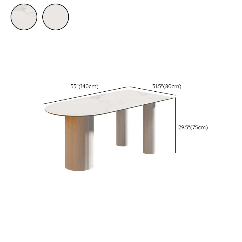 Tavolo da dinette pietra 3 gambe di altezza standard da 1/2/4/5 pezzi con sedia Clearhalo