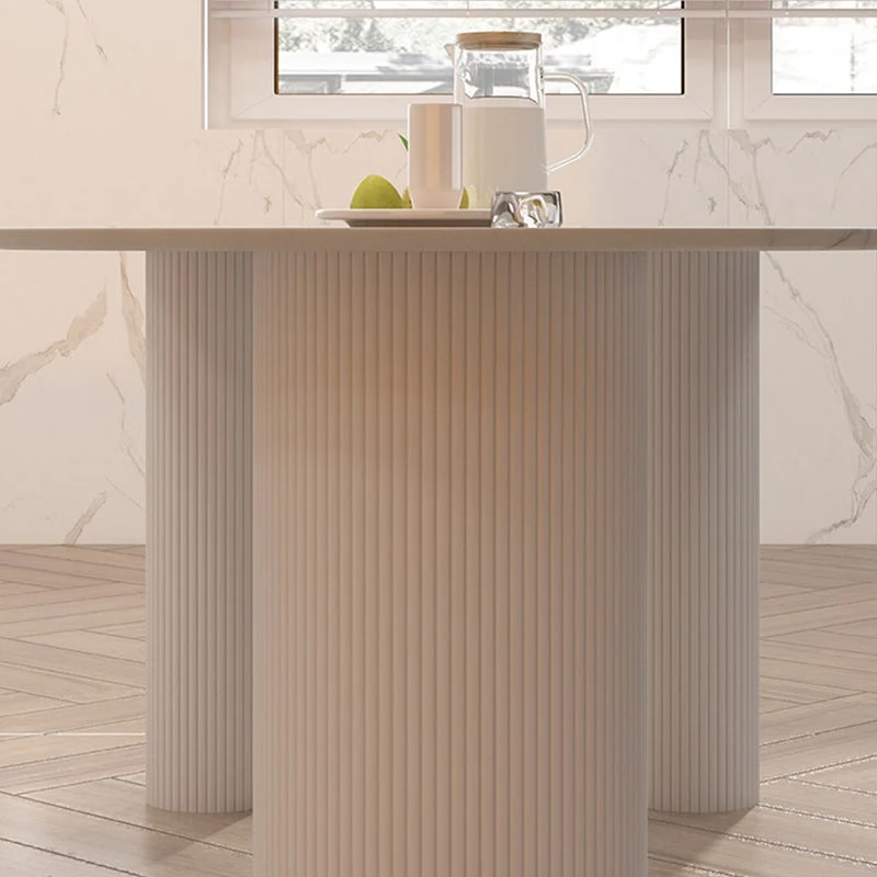 Tavolo da dinette pietra 3 gambe di altezza standard da 1/2/4/5 pezzi con sedia Clearhalo
