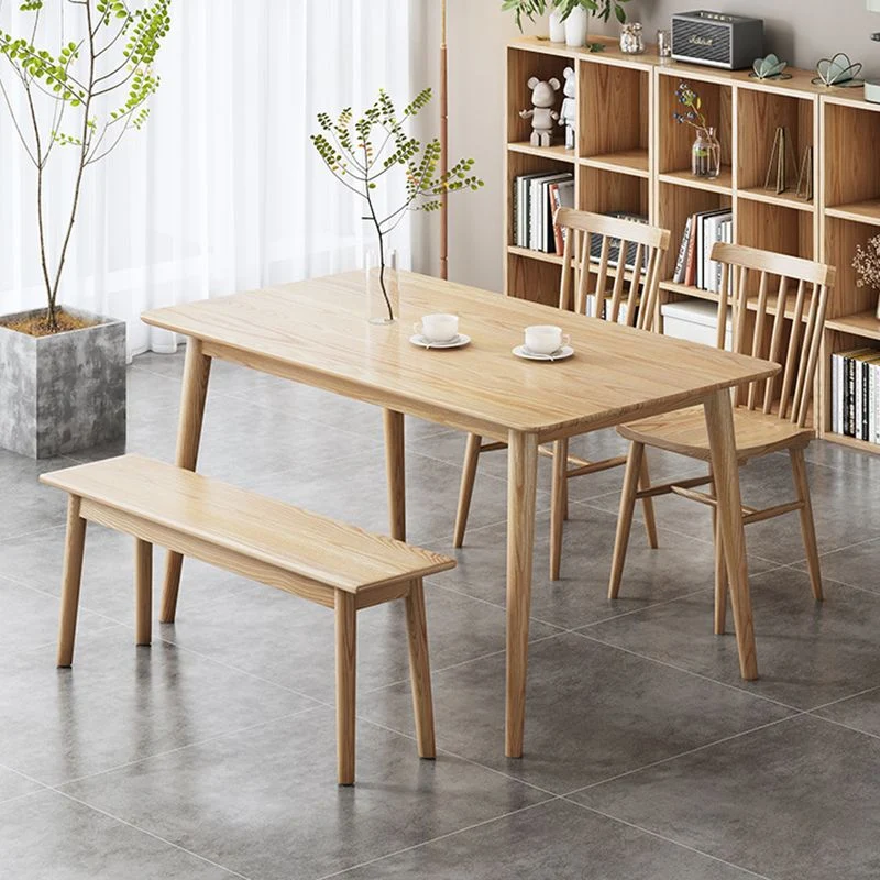 Tavolo Glam Style Tavolo rettangolare legno con 4 gambe per uso domestico Clearhalo