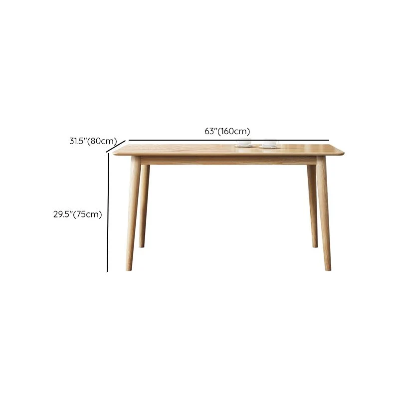 Tavolo Glam Style Tavolo rettangolare legno con 4 gambe per uso domestico Clearhalo