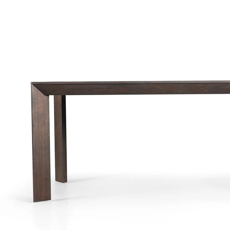 Tavolo industriale rettangolare 4 gambe Tavolo fisso di colore nero legno massello di pino Clearhalo