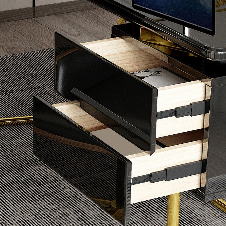 Tavolo da lavoro per ufficio stile moderno, scrivania rettangolare vetro Clearhalo