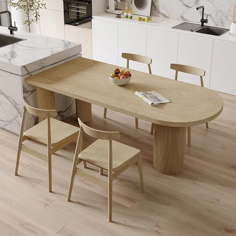 Tavolo legno di pino di forma irregolare per ristorante Tavolo Nature Island con 3 gambe Clearhalo