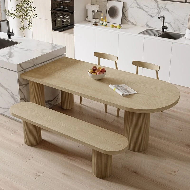 Tavolo legno di pino di forma irregolare per ristorante Tavolo Nature Island con 3 gambe Clearhalo