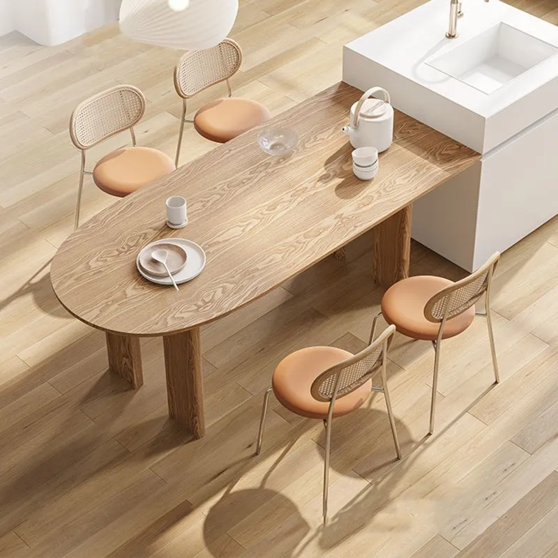 Tavolo legno stile moderno Tavolo forma libera con 3 gambe per la casa Clearhalo