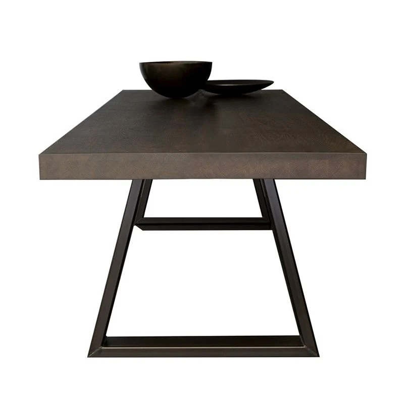 Tavolo legno Tavolo da pranzo rettangolare per famiglie semplice stile medievale moderno Clearhalo
