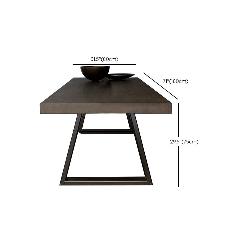 Tavolo legno Tavolo da pranzo rettangolare per famiglie semplice stile medievale moderno Clearhalo