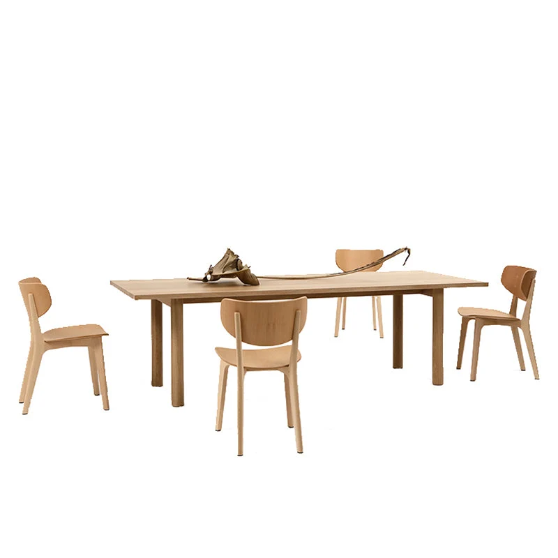 Tavolo medievale moderno legno massello Tavolo rettangolare legno con 4 gambe Clearhalo