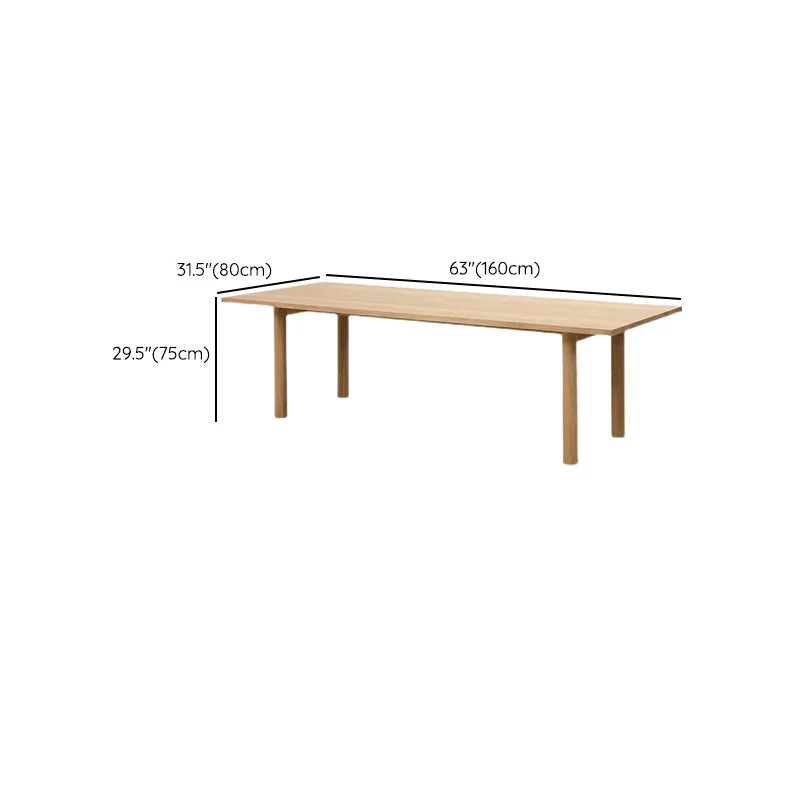 Tavolo medievale moderno legno massello Tavolo rettangolare legno con 4 gambe Clearhalo