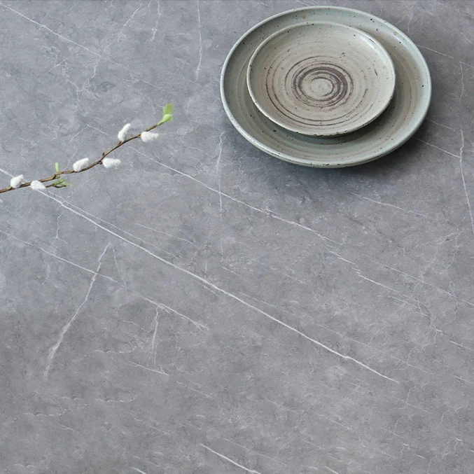 Tavolo medievale moderno pietra sinterizzata Tavolo rettangolare con base legno e 4 gambe Clearhalo