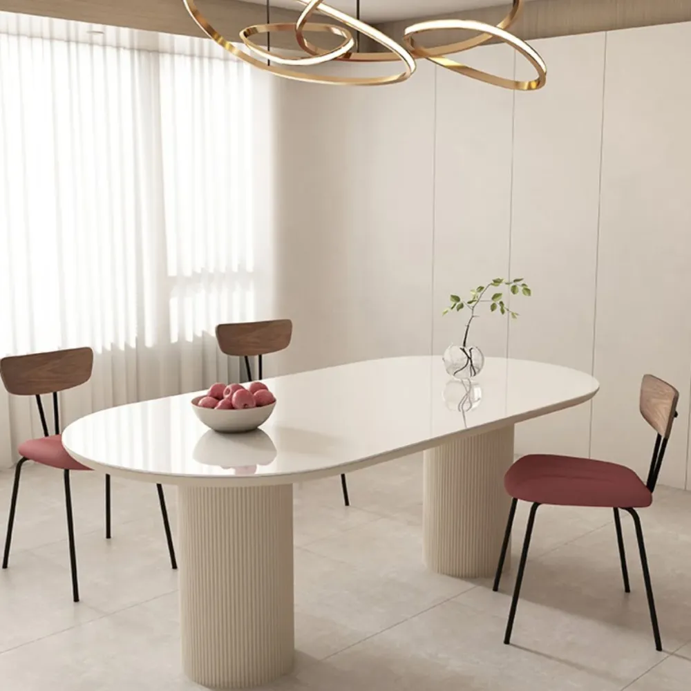 Tavolo metallo e ardesia Tavolo da pranzo moderno con gambe legno per la casa Clearhalo