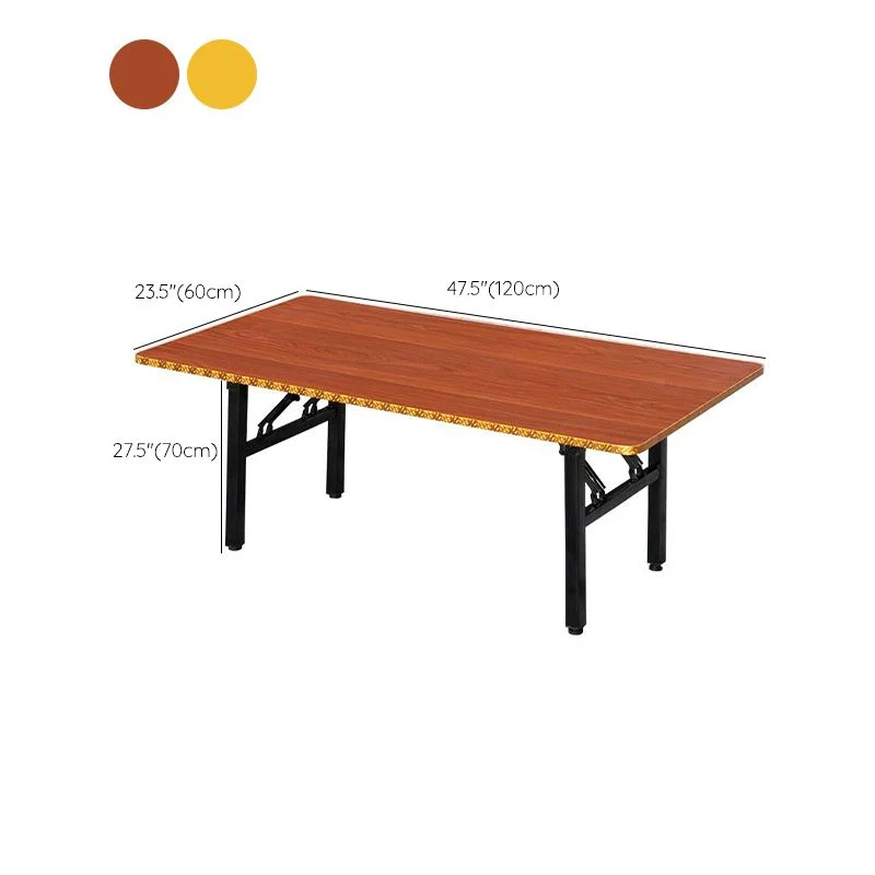Tavolo metallo e legno Tavolo da pranzo rettangolare pieghevole stile moderno Mid-Century Clearhalo