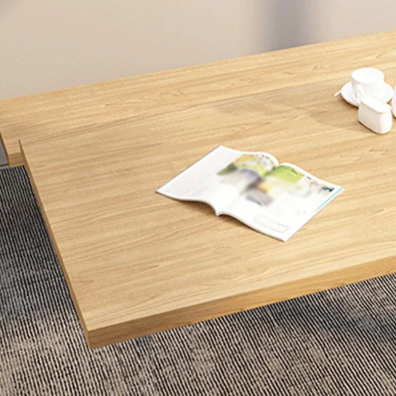 Tavolo minimalista legno massello per ristorante Tavolo rettangolare con base acrilico Clearhalo