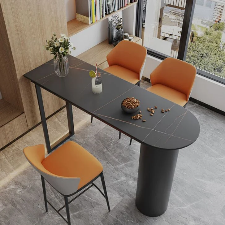 Tavolo moderno con sgabello da bar specializzato pietra per soggiorno Clearhalo