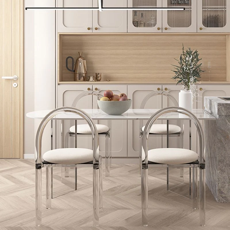 Tavolo Moderno dalla Forma Irregolare Tavolo Pietra Sinterizzata con Doppio Piedistallo Clearhalo