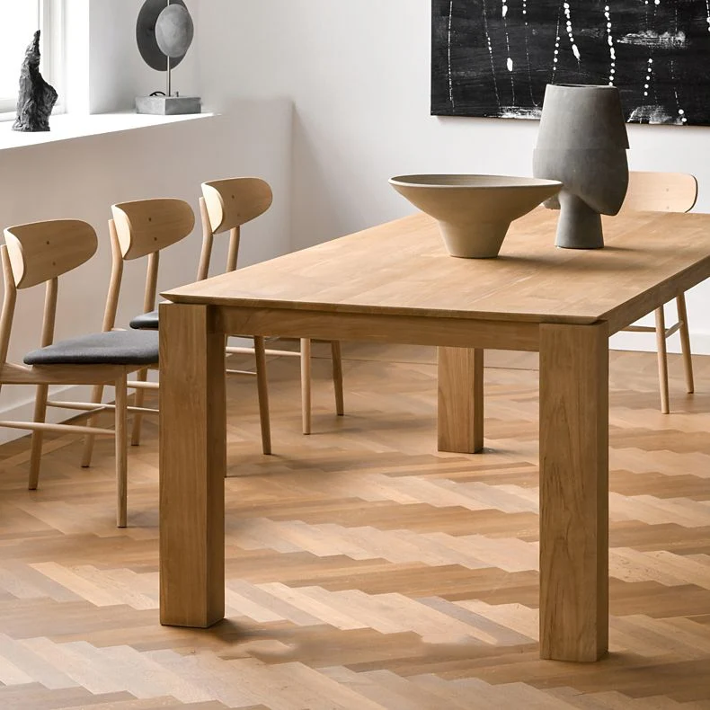 Tavolo Moderno Legno di Abete per Ristorante Tavolo da Pranzo Rettangolare con 4 Gambe Clearhalo