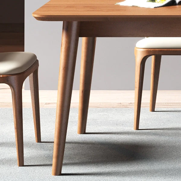 Tavolo moderno legno di frassino per ristorante Tavolo da pranzo rettangolare con 4 gambe Clearhalo
