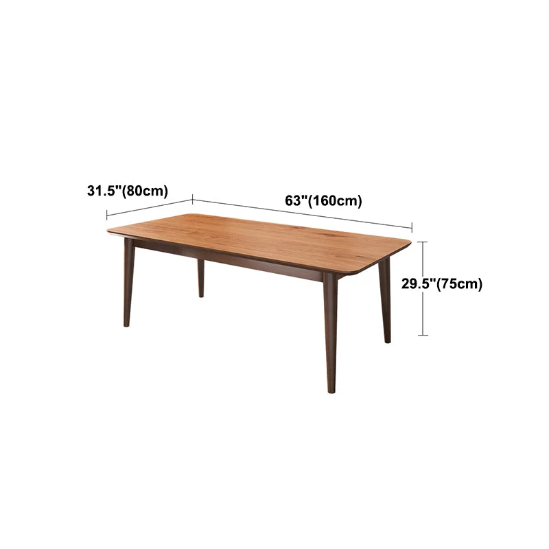 Tavolo moderno legno di frassino per ristorante Tavolo da pranzo rettangolare con 4 gambe Clearhalo