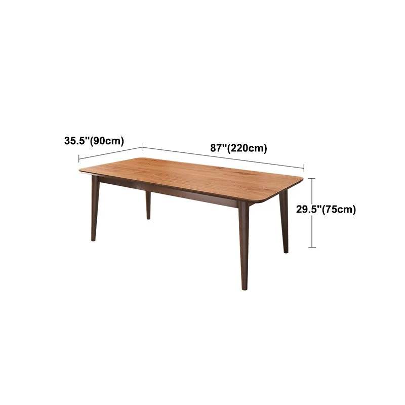 Tavolo moderno legno di frassino per ristorante Tavolo da pranzo rettangolare con 4 gambe Clearhalo