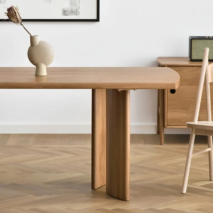 Tavolo Moderno Legno di Frassino per Ristorante Tavolo da Cucina Rettangolare con 4 Gambe Clearhalo